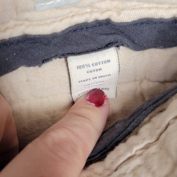 Abercrombie & Fitch 31 Beige / Blue Striped Bermuda Casual Shorts 10" Inseam - Picture 6 of 7